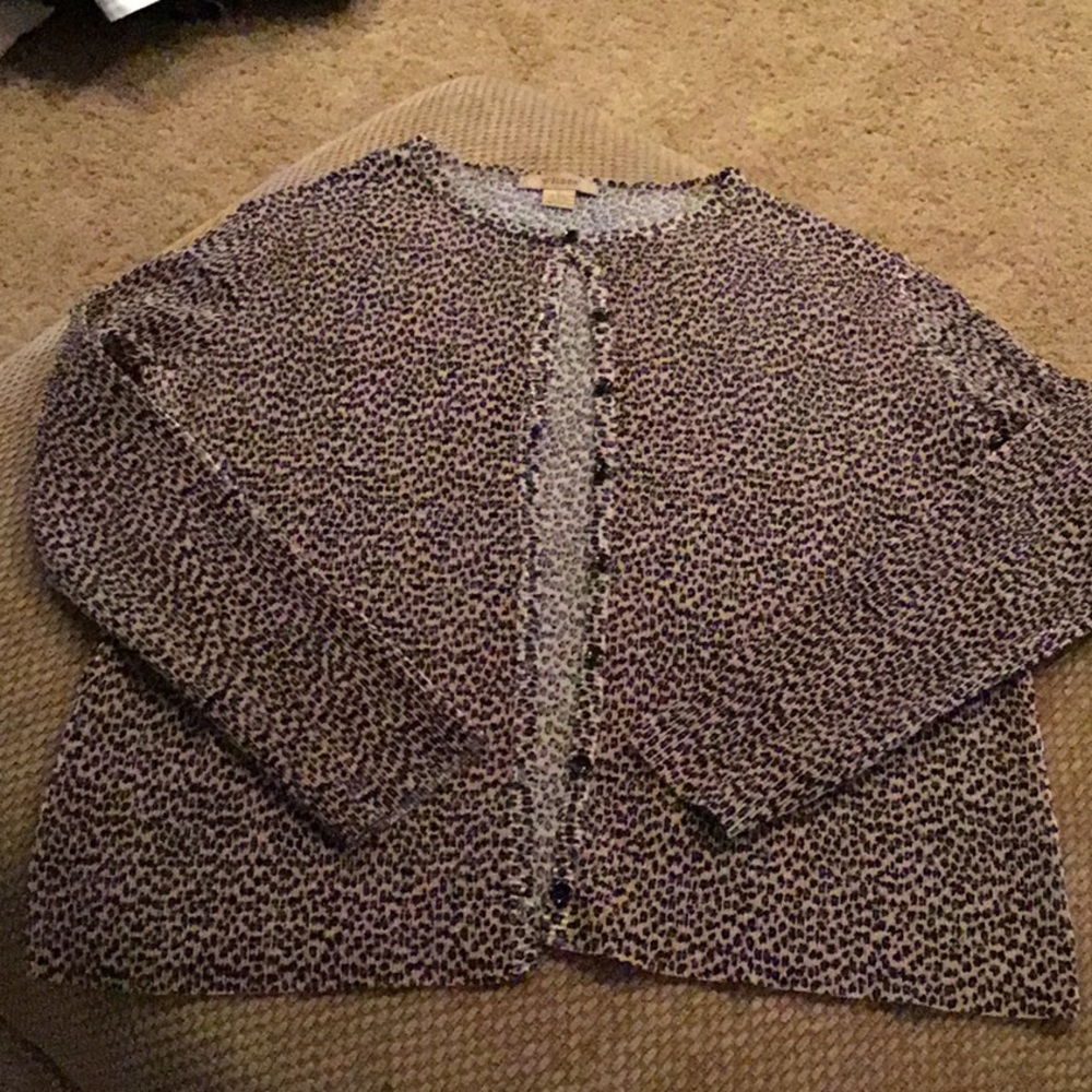 Stretchy animal print cardigan size L